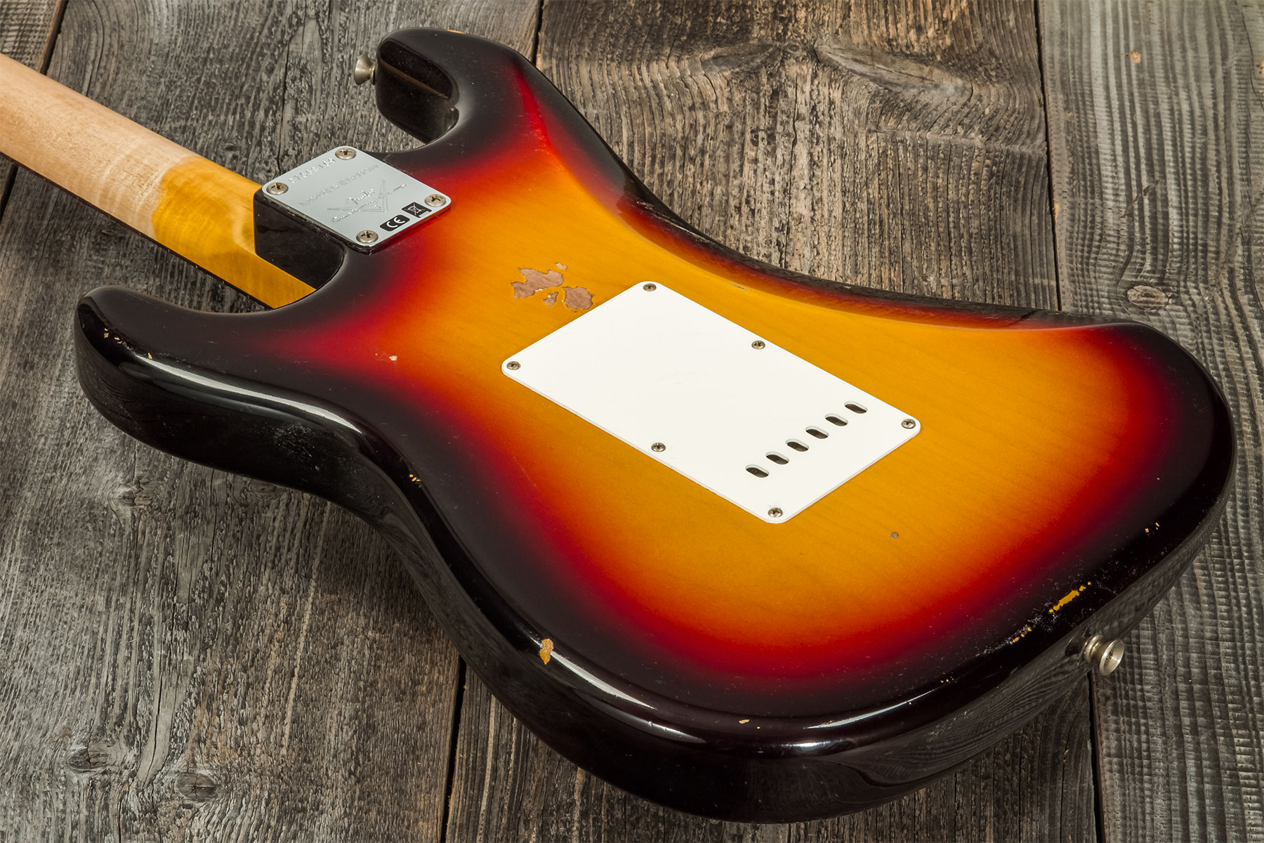 Fender Custom Shop Strat Late 64 3s Trem Rw #cz568169 - Relic Target 3-color Sunburst - Elektrische gitaar in Str-vorm - Variation 7