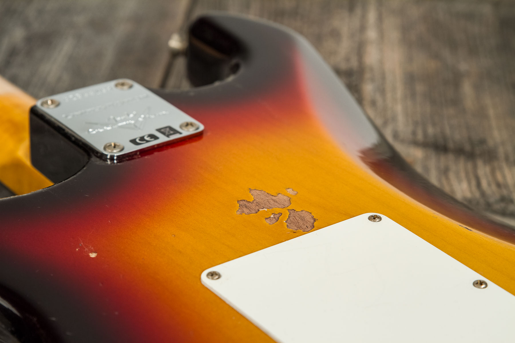 Fender Custom Shop Strat Late 64 3s Trem Rw #cz568169 - Relic Target 3-color Sunburst - Elektrische gitaar in Str-vorm - Variation 8