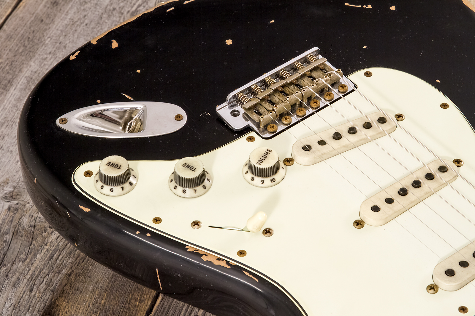 Fender Custom Shop Strat Michael Landau 1968 Signature Trem 3s #r138684 - Relic Black - Elektrische gitaar in Strat vorm - Variation 3