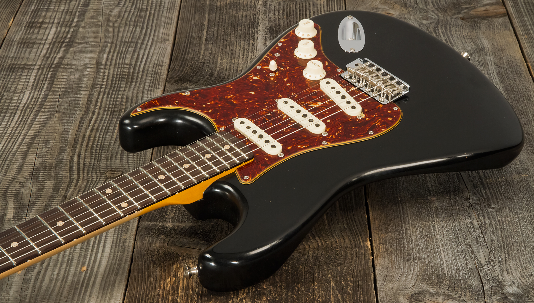 Fender Custom Shop Strat Postmodern 3s Trem Rw #xn13616 - Journeyman Relic Aged Black - Elektrische gitaar in Str-vorm - Variation 2