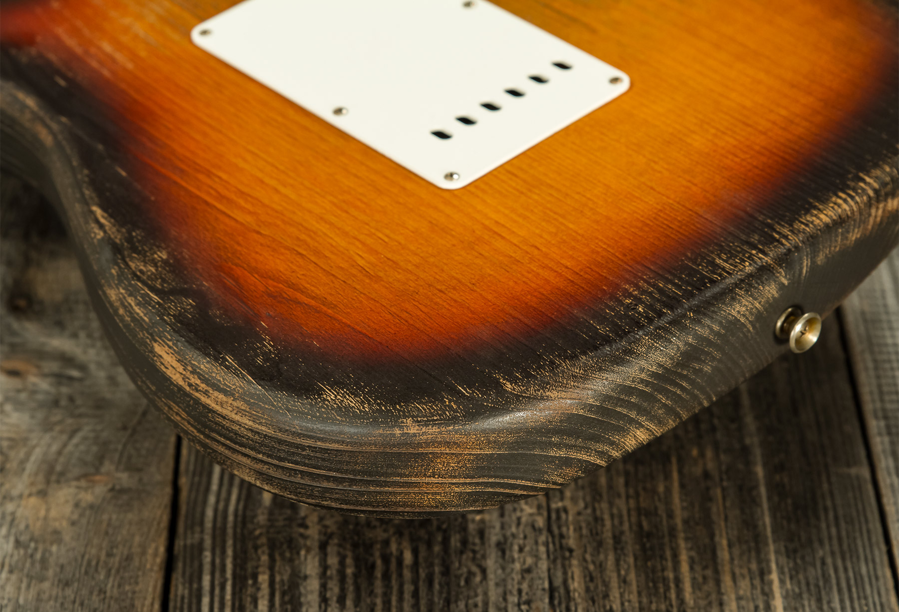 Fender Custom Shop Strat Sandblasted Masterbuilt P.walker #r117542 - Heavy Relic 3-color Sunburst - Elektrische gitaar in Str-vorm - Variation 6