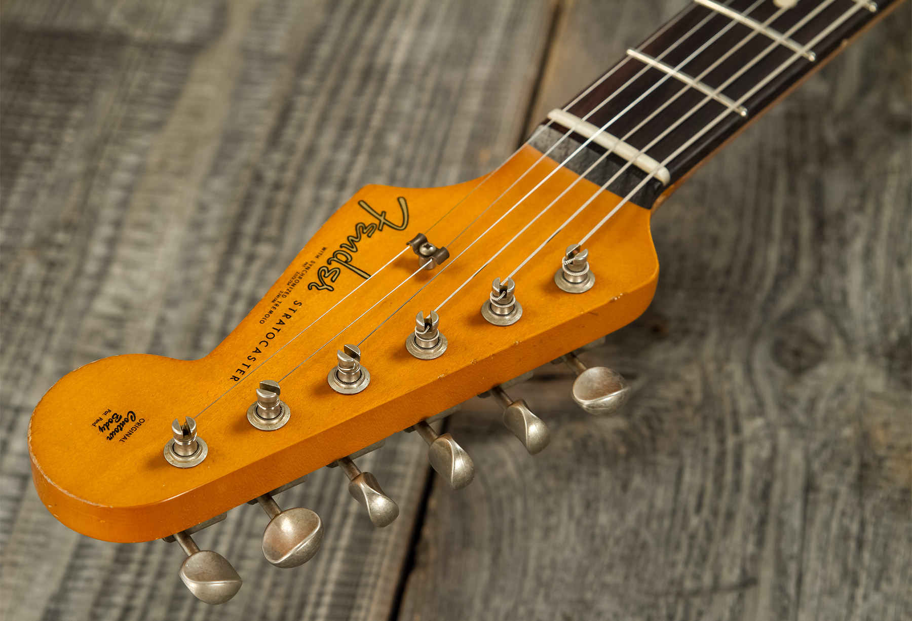 Fender Custom Shop Strat Sandblasted Masterbuilt P.walker #r117542 - Heavy Relic 3-color Sunburst - Elektrische gitaar in Str-vorm - Variation 7