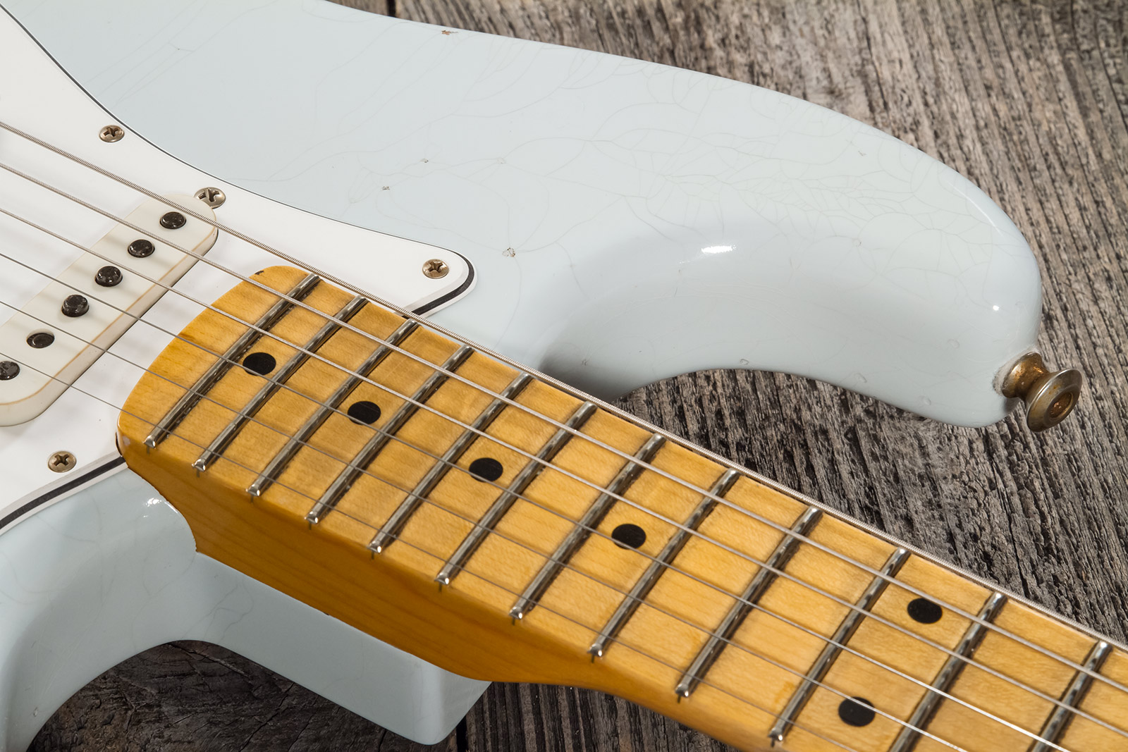 Fender Custom Shop Strat Tomatillo Special 3s Trem Mn #cz571194 - Journeyman Relic Aged Sonic Blue - Elektrische gitaar in Str-vorm - Variation 5