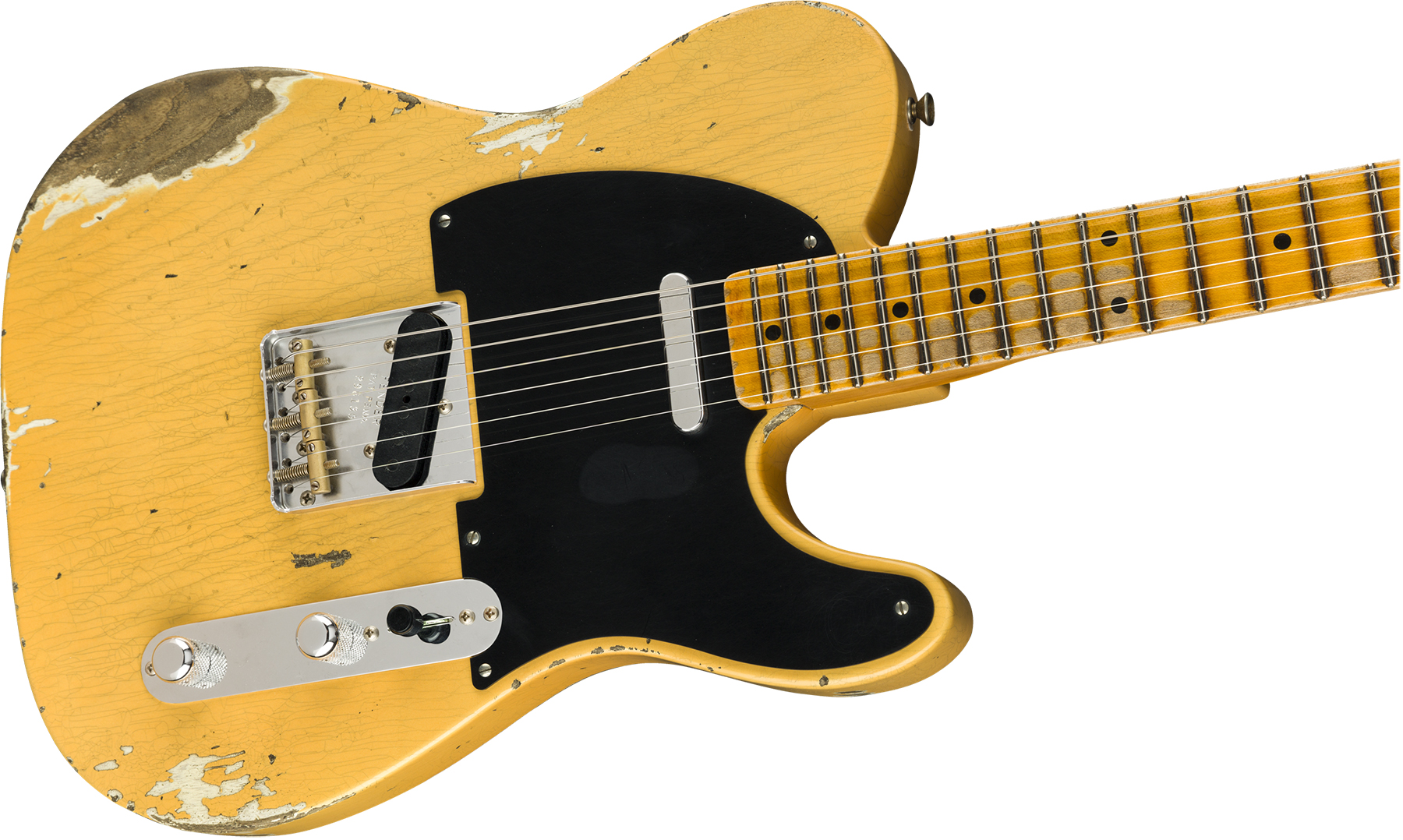 Fender Custom Shop Tele 1952 2019 Mn - Heavy Relic Aged Nocaster Blonde - Televorm elektrische gitaar - Variation 2