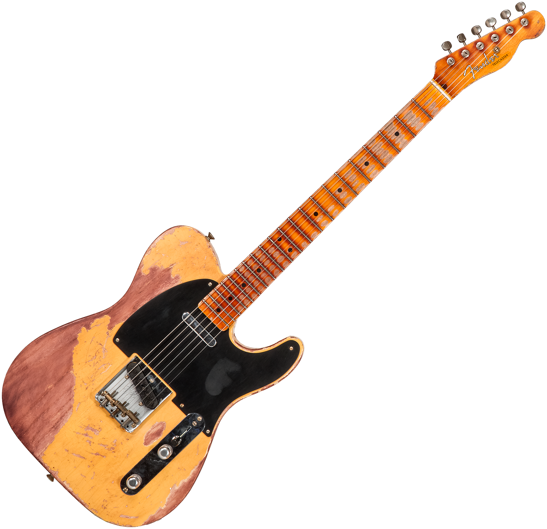 Fender Custom Shop Tele 1952 2s Ht Mn #128066 - Super Heavy Relic Nocaster Blonde - Televorm elektrische gitaar - Variation 1
