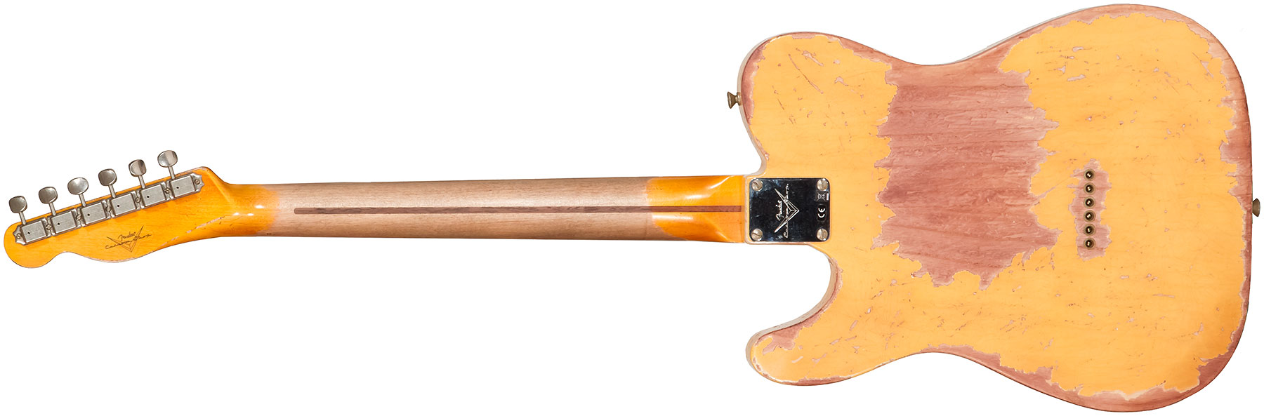 Fender Custom Shop Tele 1952 2s Ht Mn #128066 - Super Heavy Relic Nocaster Blonde - Televorm elektrische gitaar - Variation 2