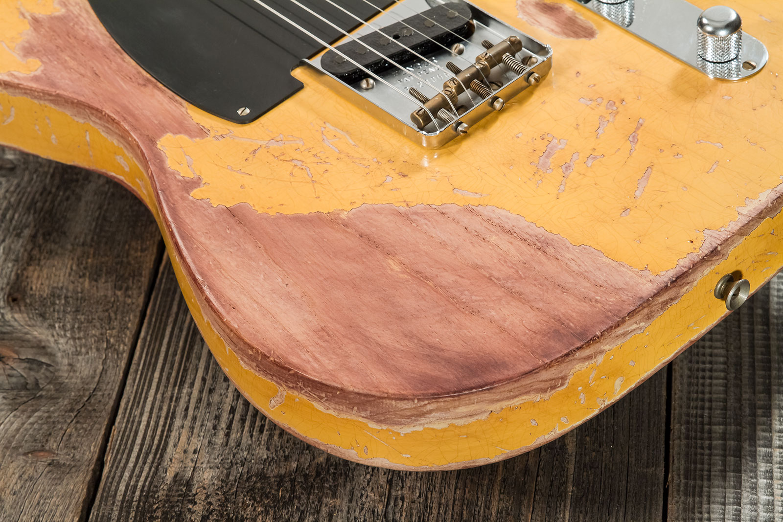 Fender Custom Shop Tele 1952 2s Ht Mn #128066 - Super Heavy Relic Nocaster Blonde - Televorm elektrische gitaar - Variation 5