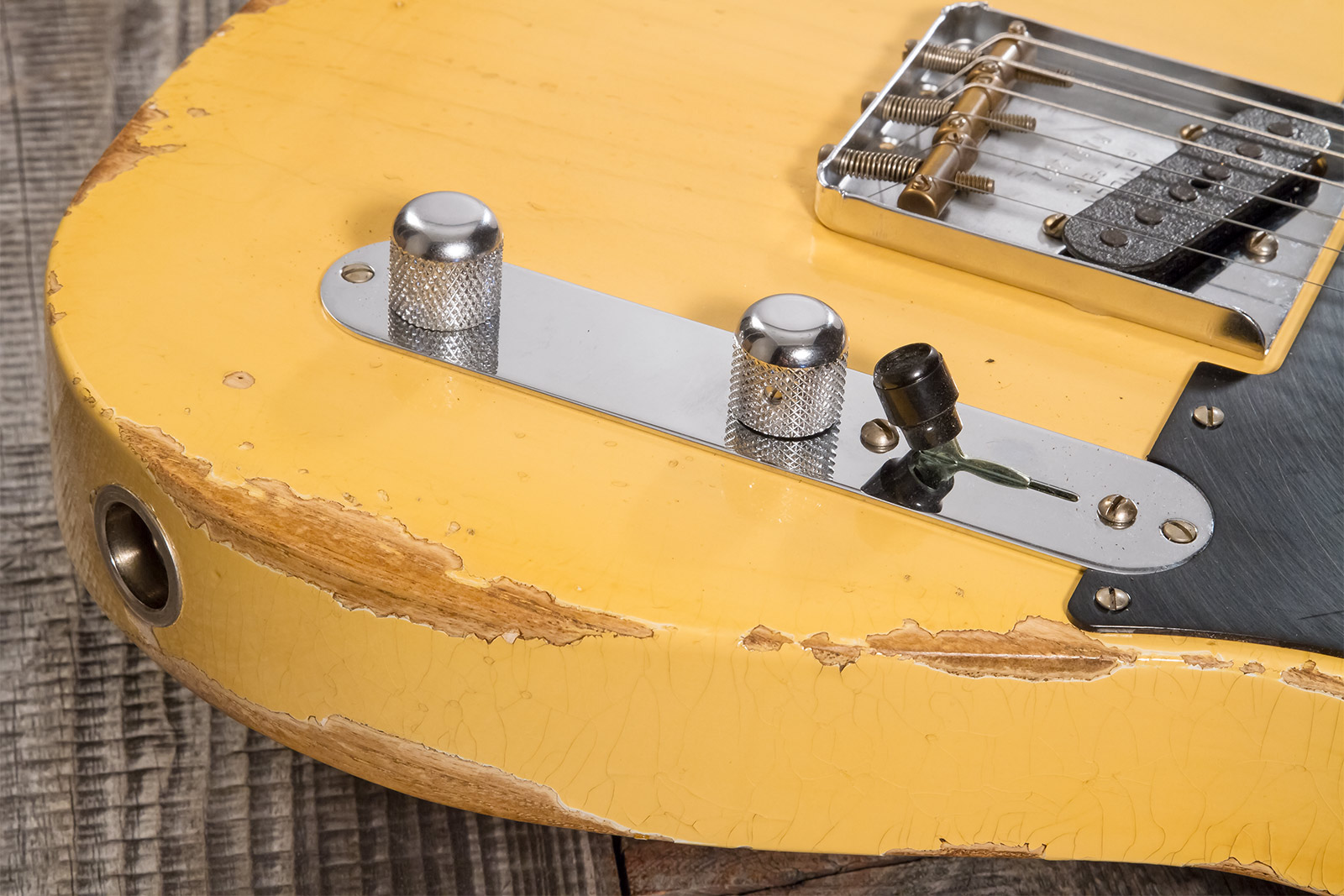 Fender Custom Shop Tele 1952 2s Ht Mn #r131281 - Heavy Relic Aged Nocaster Blonde - Televorm elektrische gitaar - Variation 3