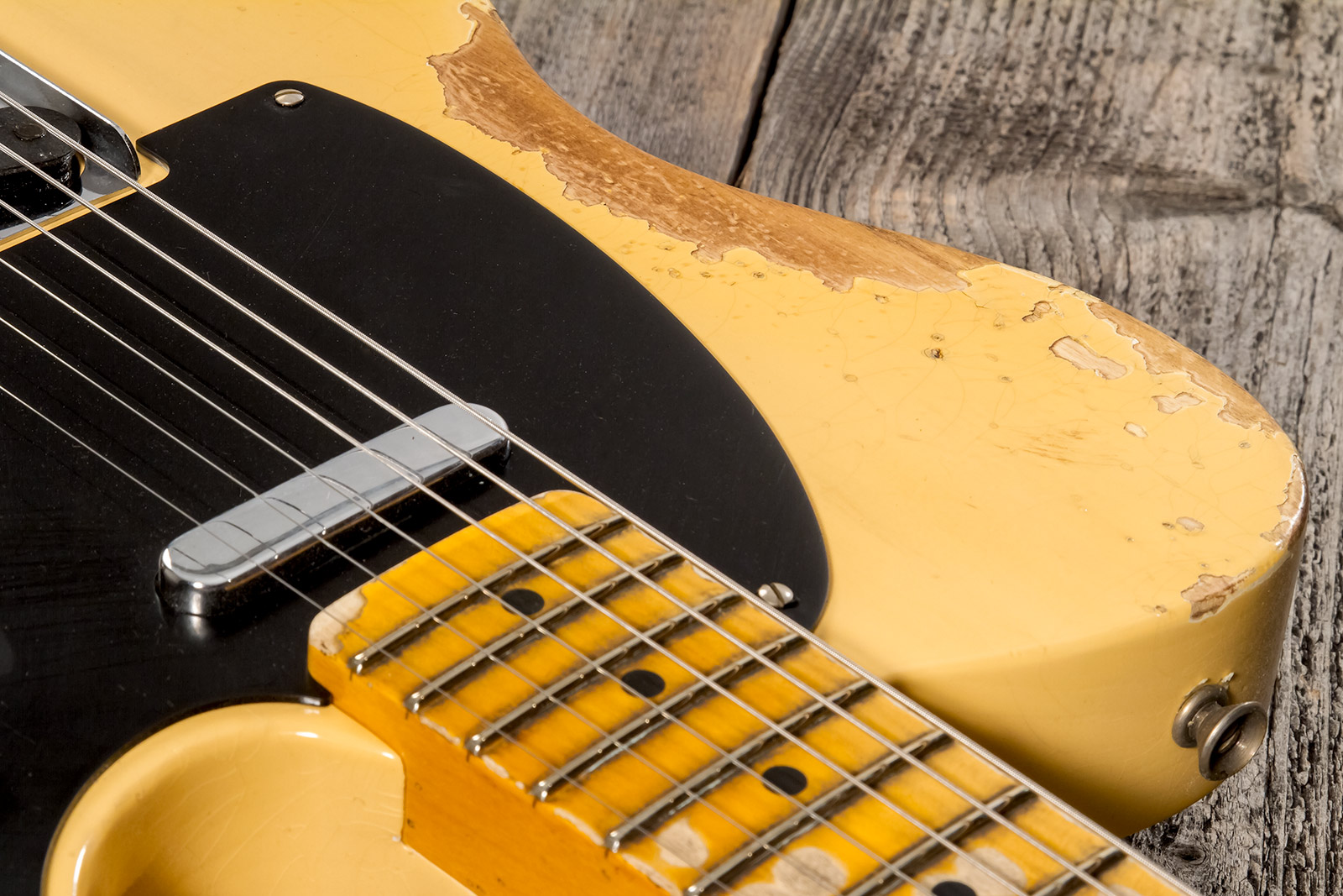 Fender Custom Shop Tele 1952 2s Ht Mn #r131281 - Heavy Relic Aged Nocaster Blonde - Televorm elektrische gitaar - Variation 5