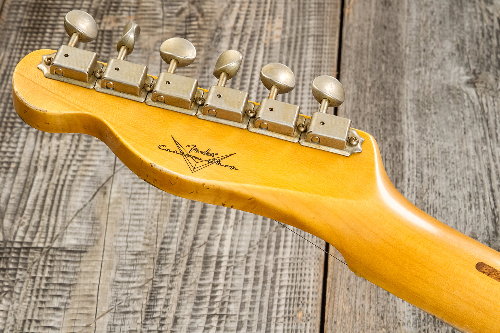 Fender Custom Shop Tele 1952 2s Ht Mn #r135090 - Relic Aged Butterscotch Blonde - Televorm elektrische gitaar - Variation 9