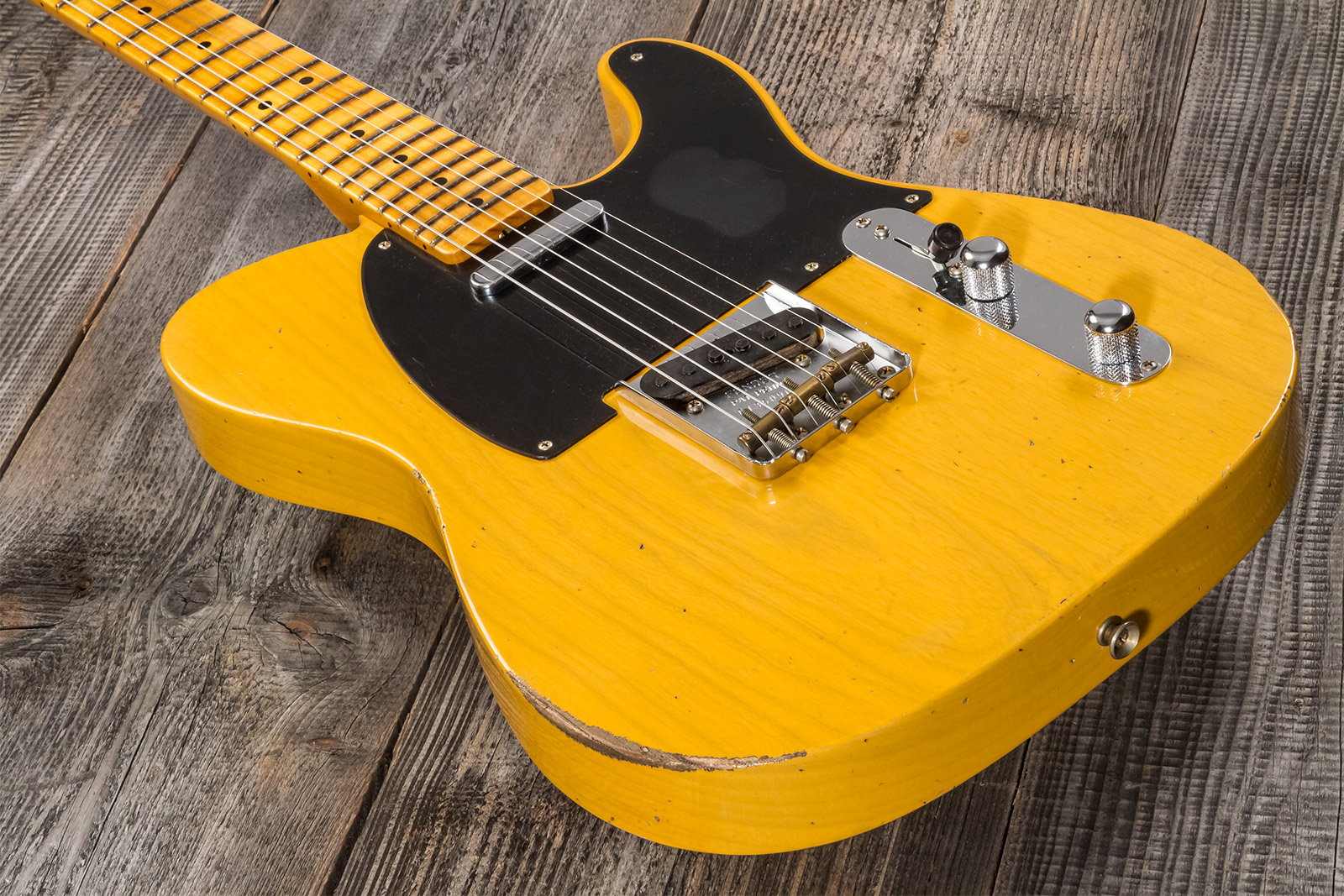 Fender Custom Shop Tele 1952 2s Ht Mn #r135090 - Relic Aged Butterscotch Blonde - Televorm elektrische gitaar - Variation 2