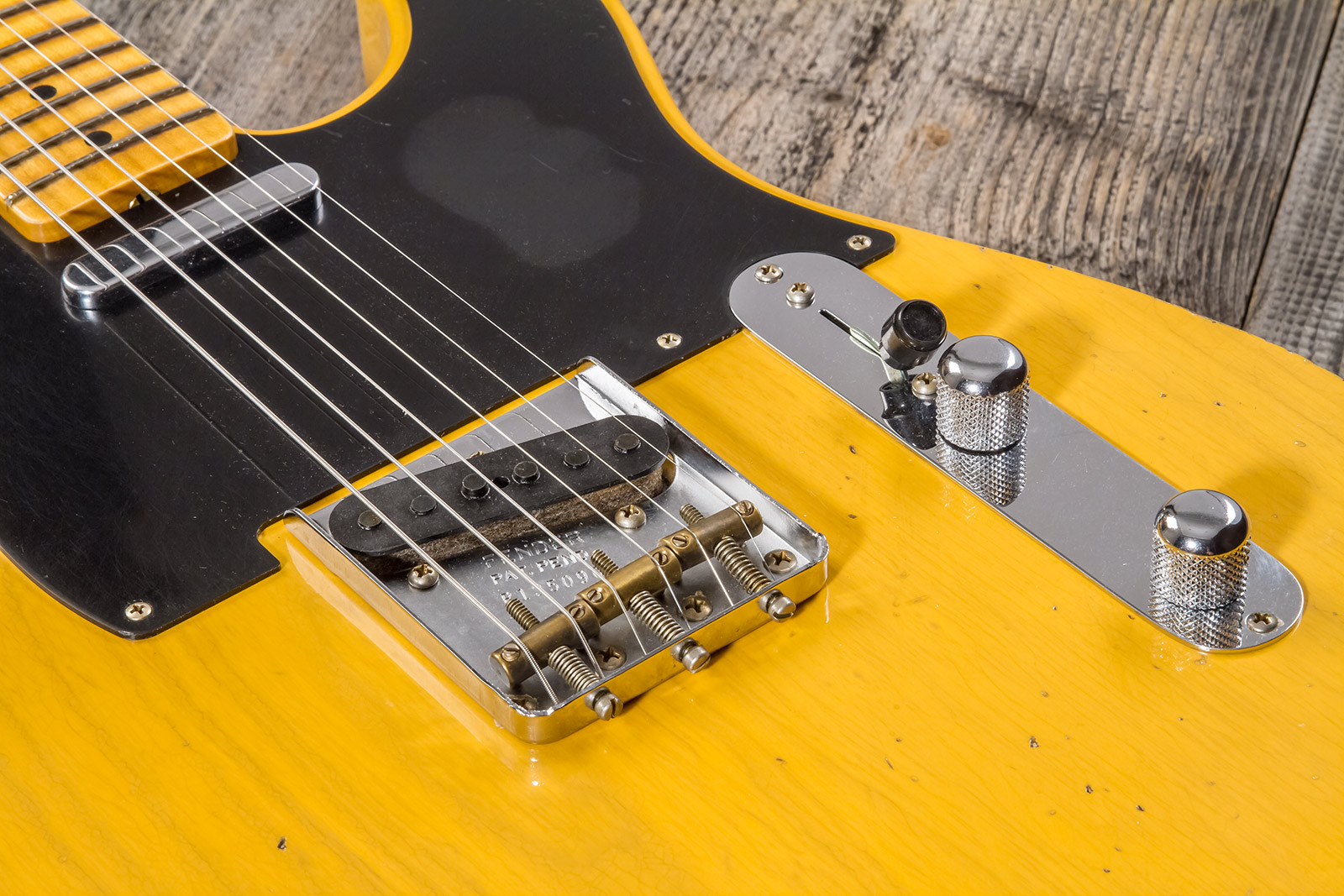 Fender Custom Shop Tele 1952 2s Ht Mn #r135090 - Relic Aged Butterscotch Blonde - Televorm elektrische gitaar - Variation 4