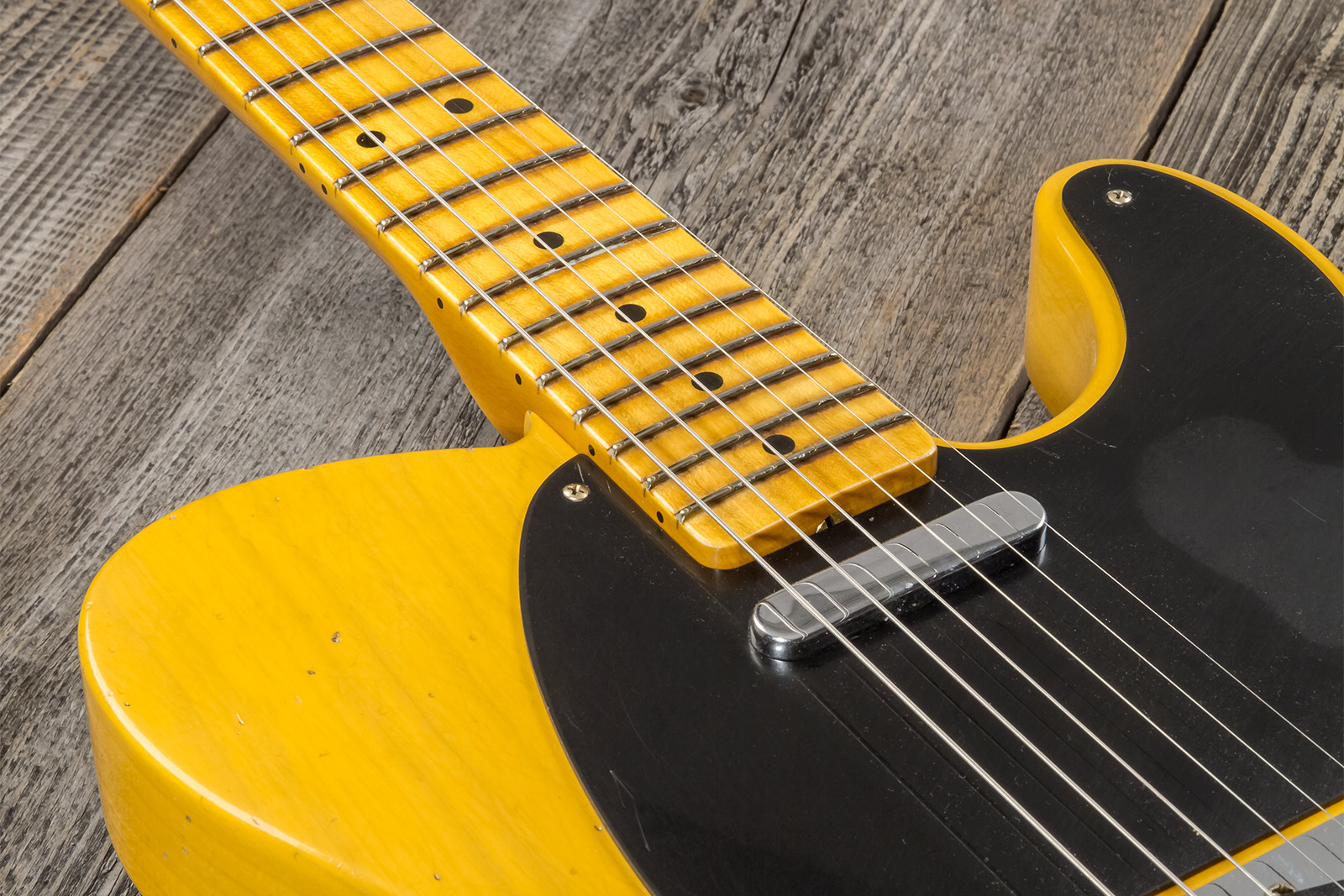 Fender Custom Shop Tele 1952 2s Ht Mn #r135090 - Relic Aged Butterscotch Blonde - Televorm elektrische gitaar - Variation 5