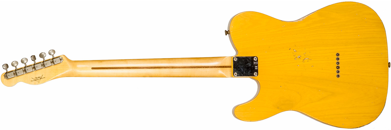 Fender Custom Shop Tele 1952 2s Ht Mn #r135225 - Relic Aged Buttercotch Blonde - Televorm elektrische gitaar - Variation 1