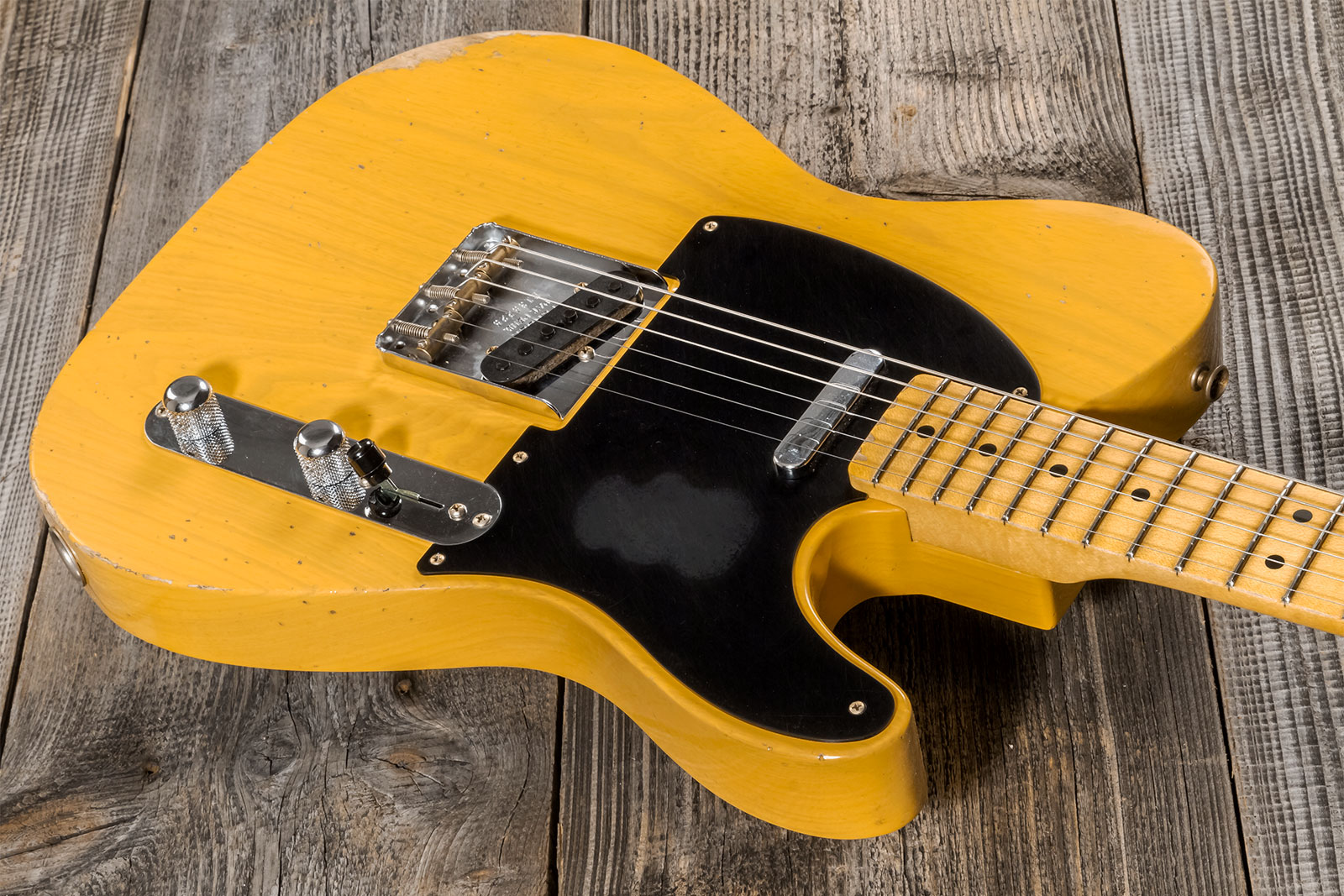 Fender Custom Shop Tele 1952 2s Ht Mn #r135225 - Relic Aged Buttercotch Blonde - Televorm elektrische gitaar - Variation 2