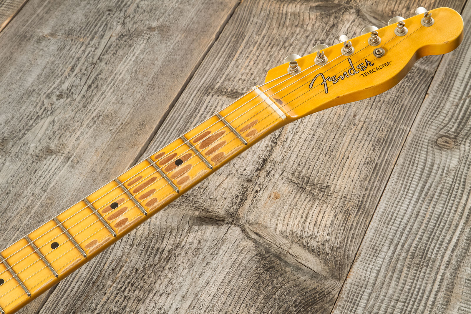 Fender Custom Shop Tele 1952 2s Ht Mn #r135225 - Relic Aged Buttercotch Blonde - Televorm elektrische gitaar - Variation 8