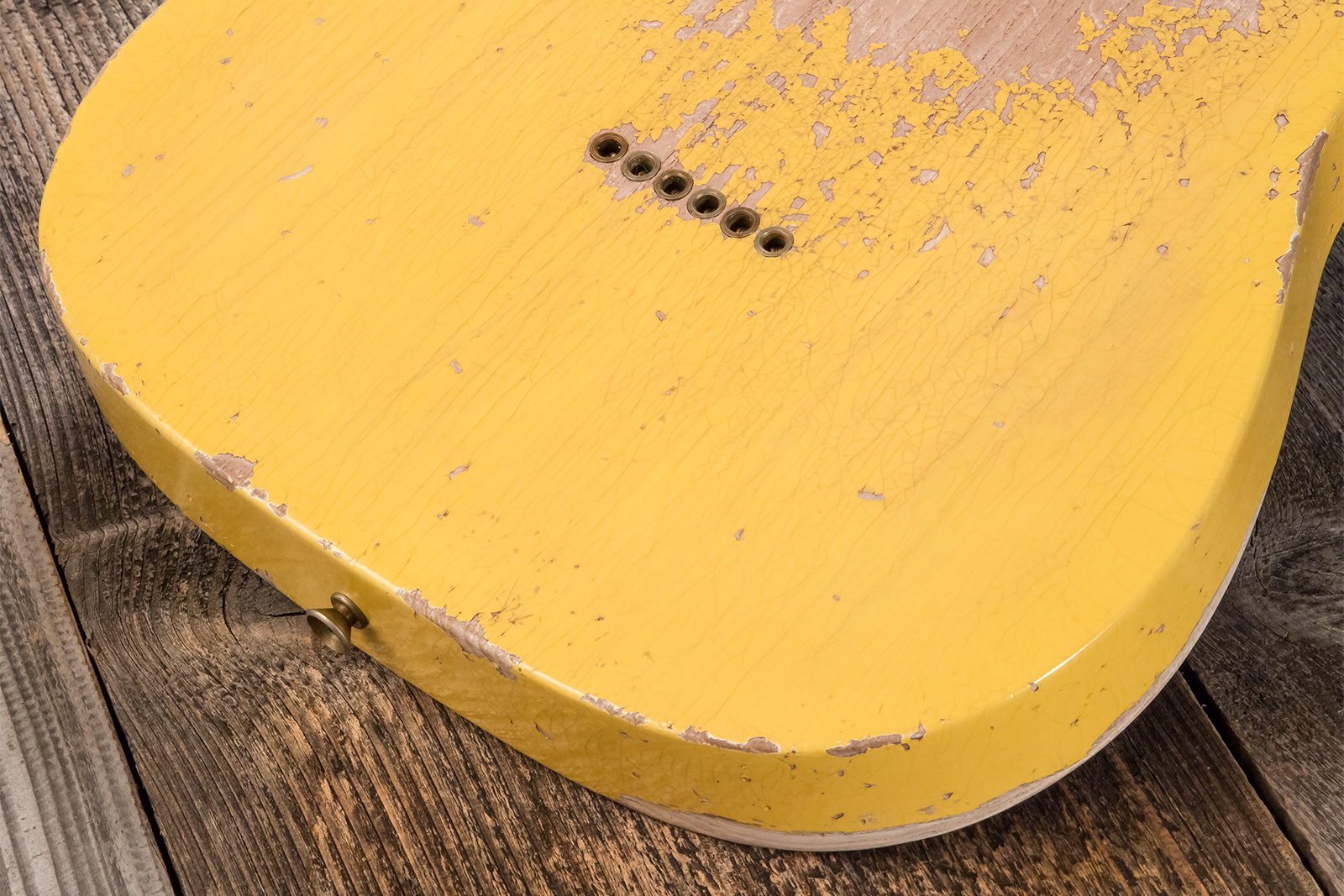 Fender Custom Shop Tele 1952 2s Ht Mn #r136636 - Super Heavy Relic Aged Nocaster Blonde - Televorm elektrische gitaar - Variation 6