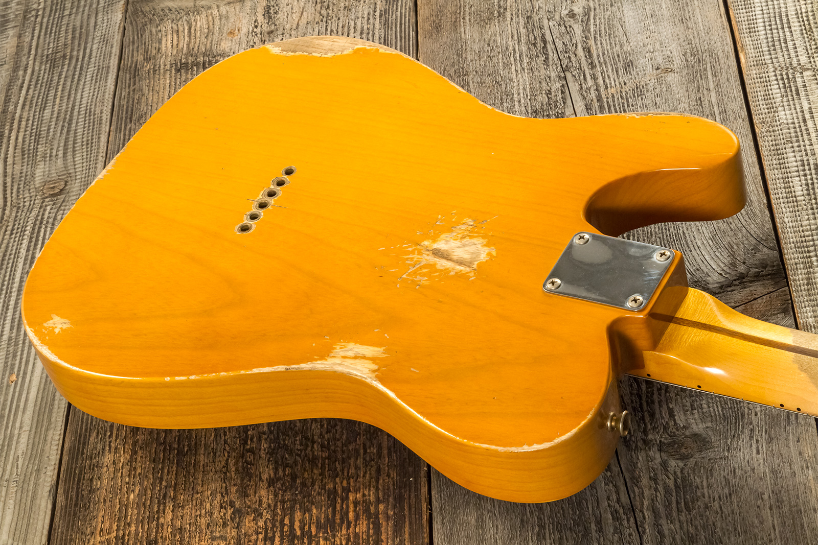 Fender Custom Shop Tele 1952 Masterbuilt A.hicks 2s Ht Mn #r126811 - Relic Smoked Butterscotch Blonde - Televorm elektrische gitaar - Variation 6