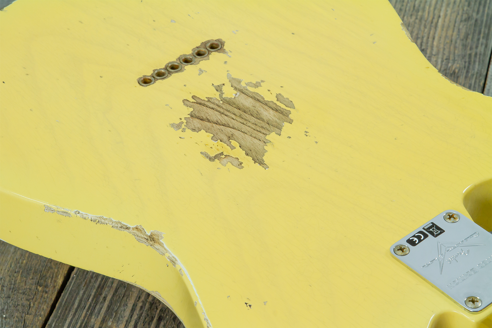 Fender Custom Shop Tele 1953 2s Ht Mn #r126760 - Heavy Relic Nocaster Blonde - Televorm elektrische gitaar - Variation 10