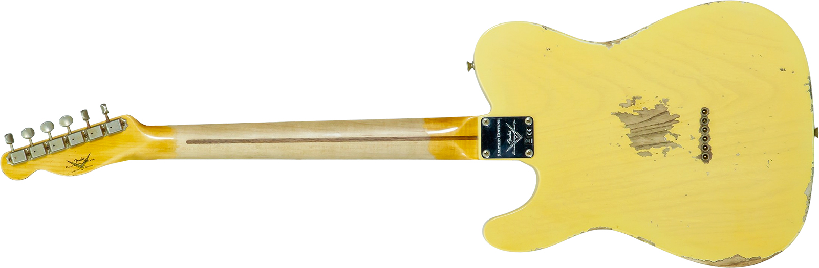 Fender Custom Shop Tele 1953 2s Ht Mn #r126760 - Heavy Relic Nocaster Blonde - Televorm elektrische gitaar - Variation 1