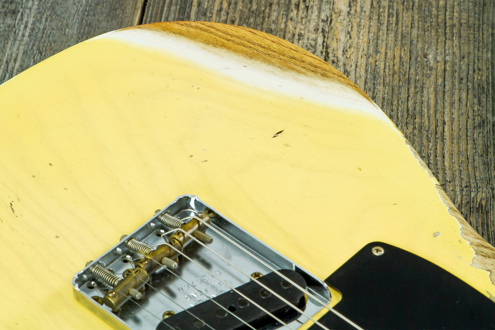 Fender Custom Shop Tele 1953 2s Ht Mn #r126760 - Heavy Relic Nocaster Blonde - Televorm elektrische gitaar - Variation 3