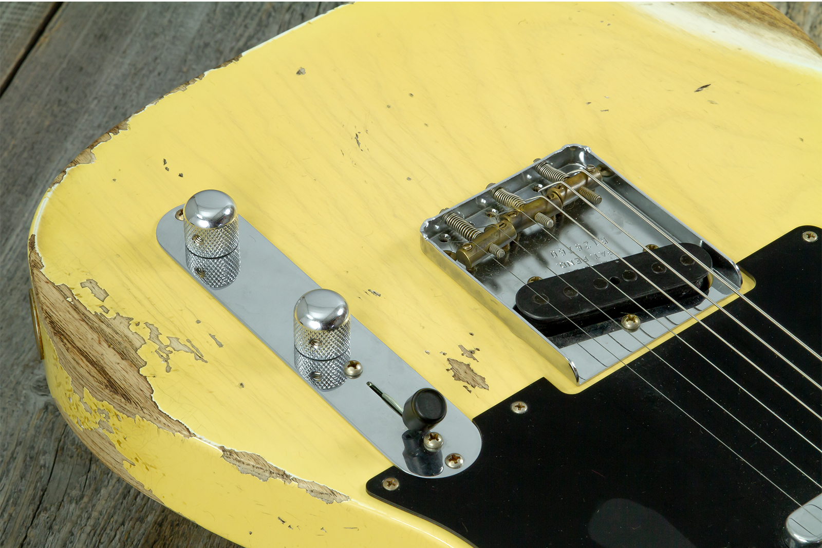 Fender Custom Shop Tele 1953 2s Ht Mn #r126760 - Heavy Relic Nocaster Blonde - Televorm elektrische gitaar - Variation 4