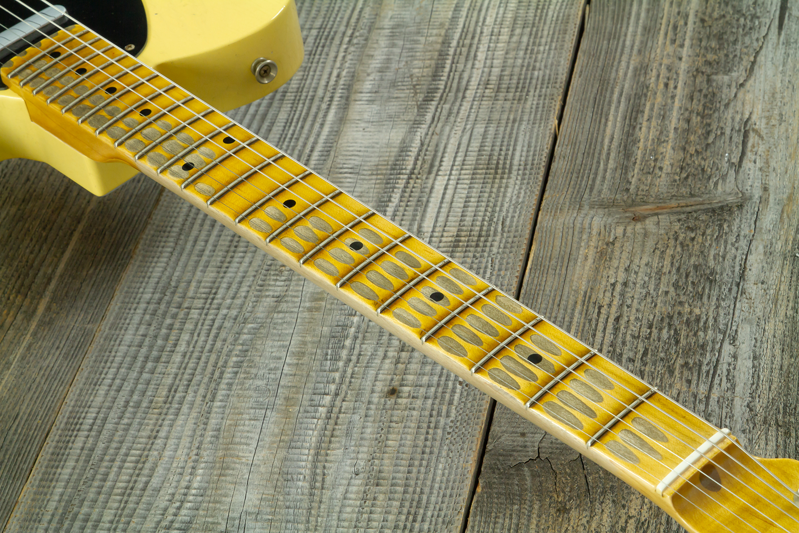 Fender Custom Shop Tele 1953 2s Ht Mn #r126760 - Heavy Relic Nocaster Blonde - Televorm elektrische gitaar - Variation 6