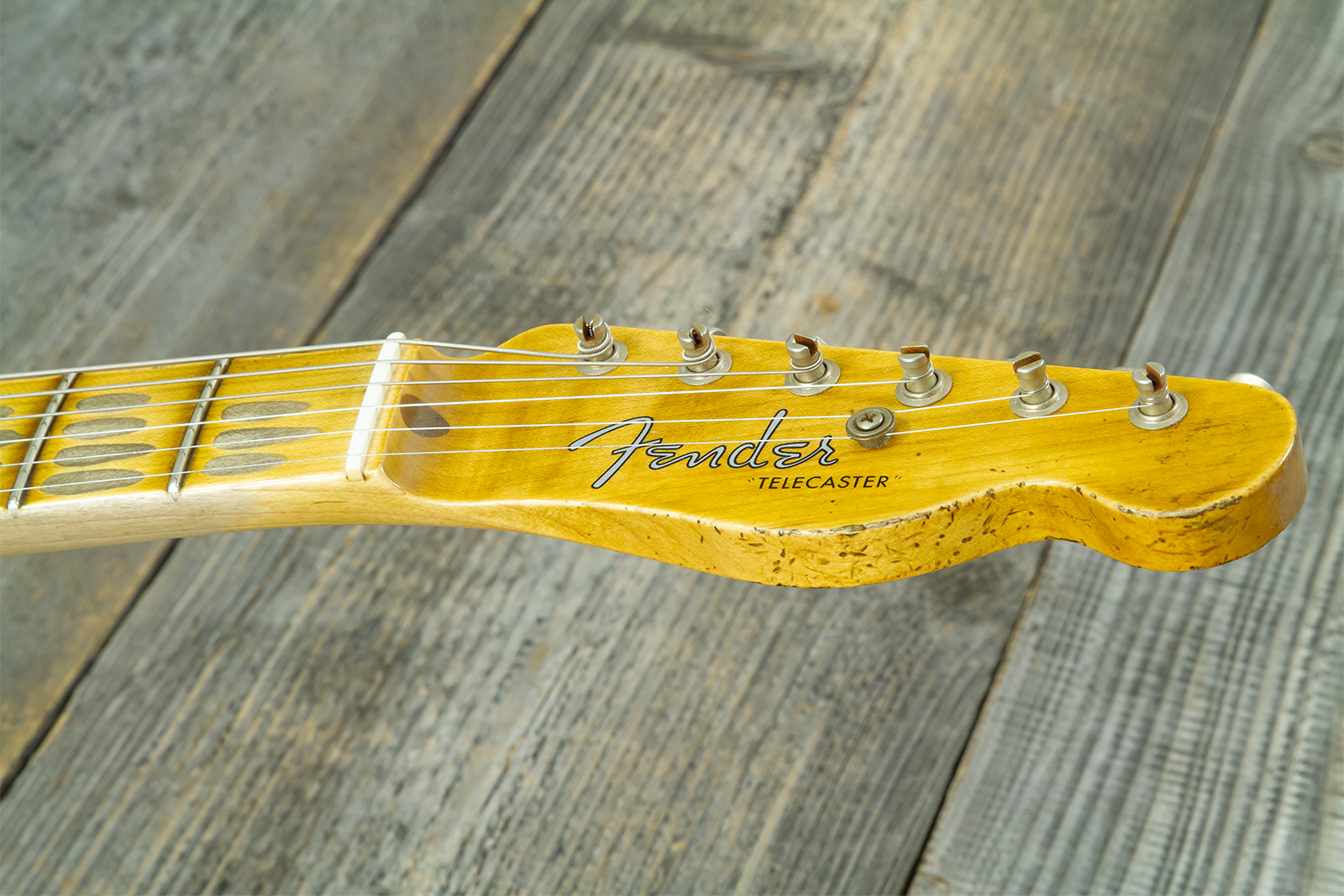 Fender Custom Shop Tele 1953 2s Ht Mn #r126760 - Heavy Relic Nocaster Blonde - Televorm elektrische gitaar - Variation 7