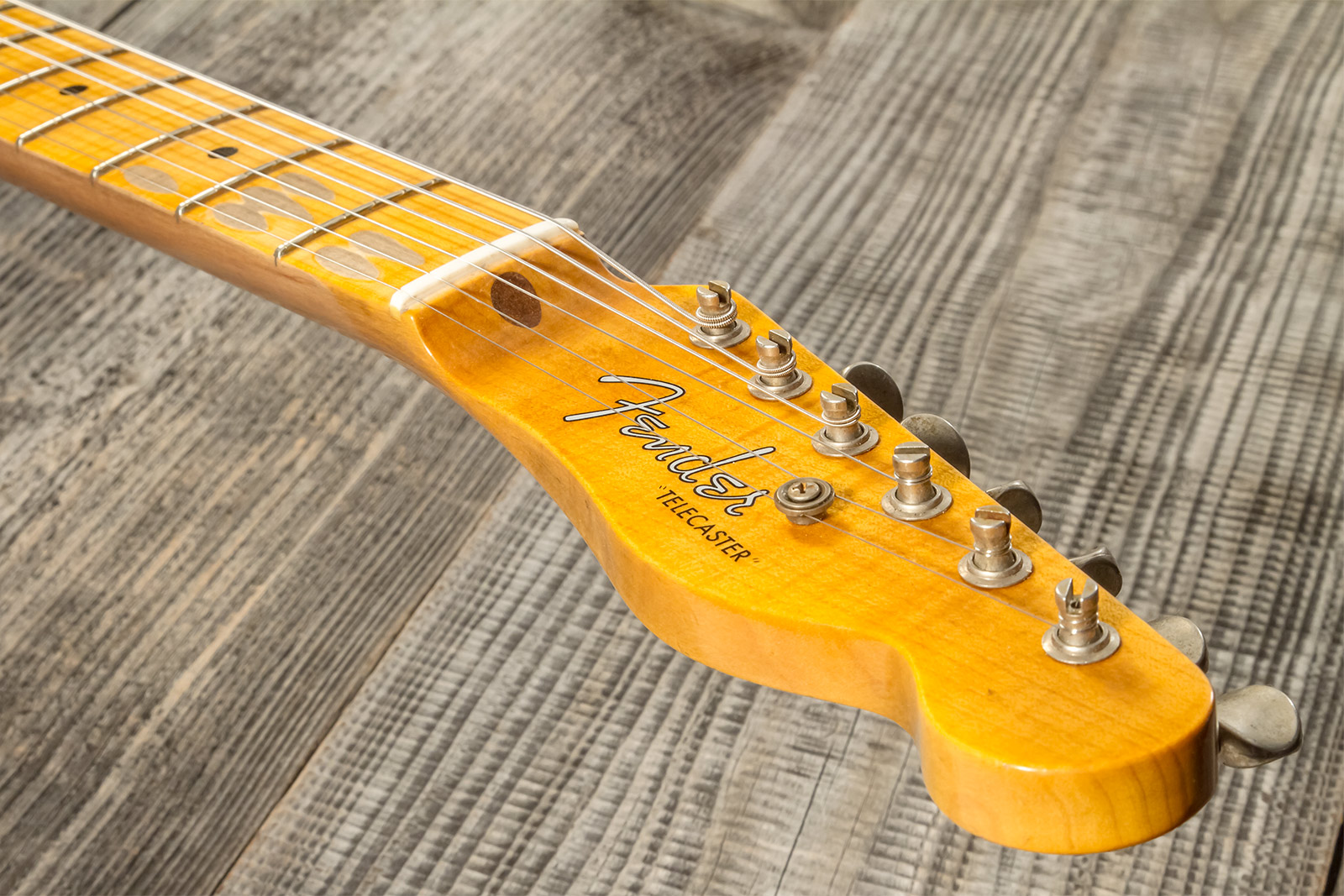 Fender Custom Shop Tele 1953 2s Ht Mn #r126793 - Journeyman Relic Aged Nocaster Blonde - Televorm elektrische gitaar - Variation 9