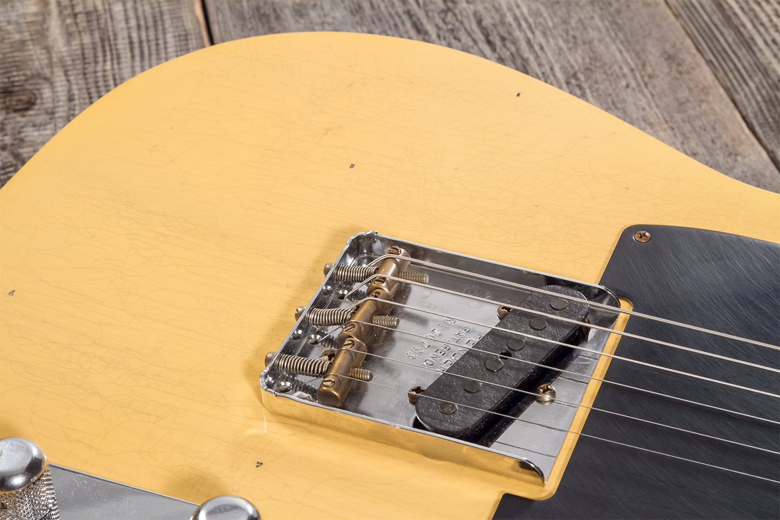 Fender Custom Shop Tele 1953 2s Ht Mn #r126793 - Journeyman Relic Aged Nocaster Blonde - Televorm elektrische gitaar - Variation 4