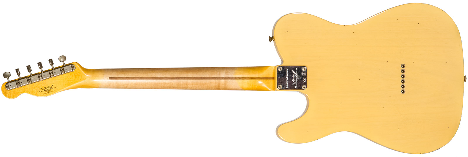 Fender Custom Shop Tele 1953 2s Ht Mn #r128606 - Journeyman Relic Aged Nocaster Blonde - Televorm elektrische gitaar - Variation 1