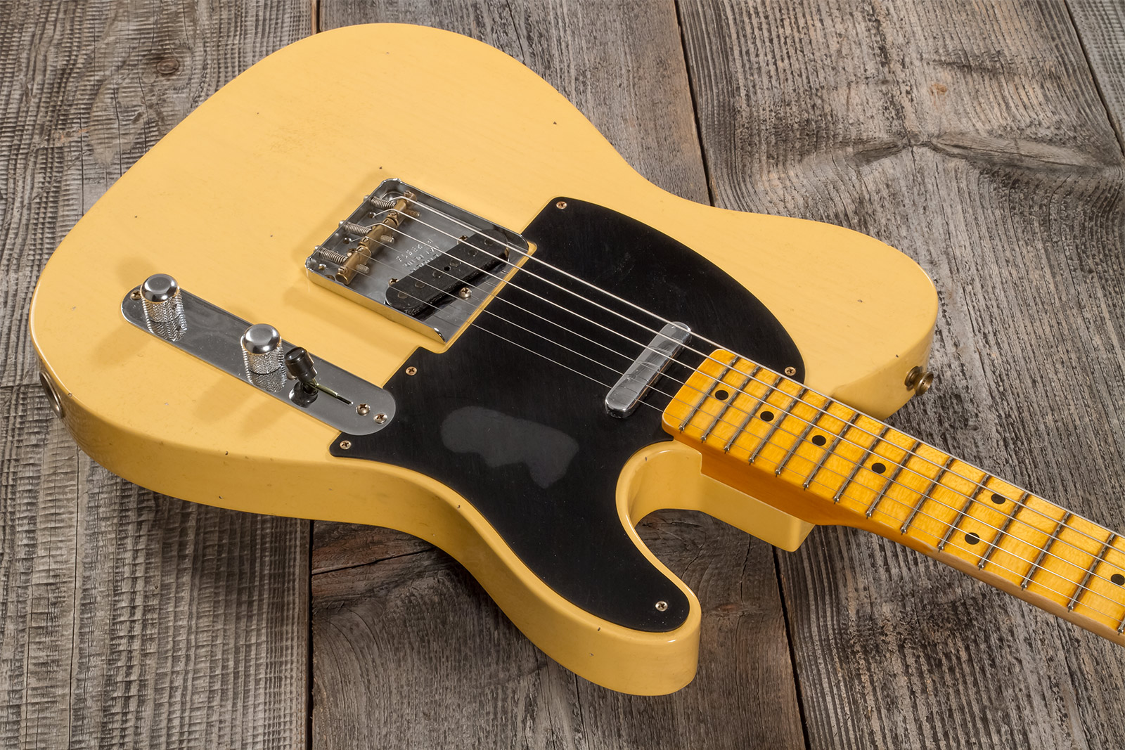 Fender Custom Shop Tele 1953 2s Ht Mn #r128606 - Journeyman Relic Aged Nocaster Blonde - Televorm elektrische gitaar - Variation 2