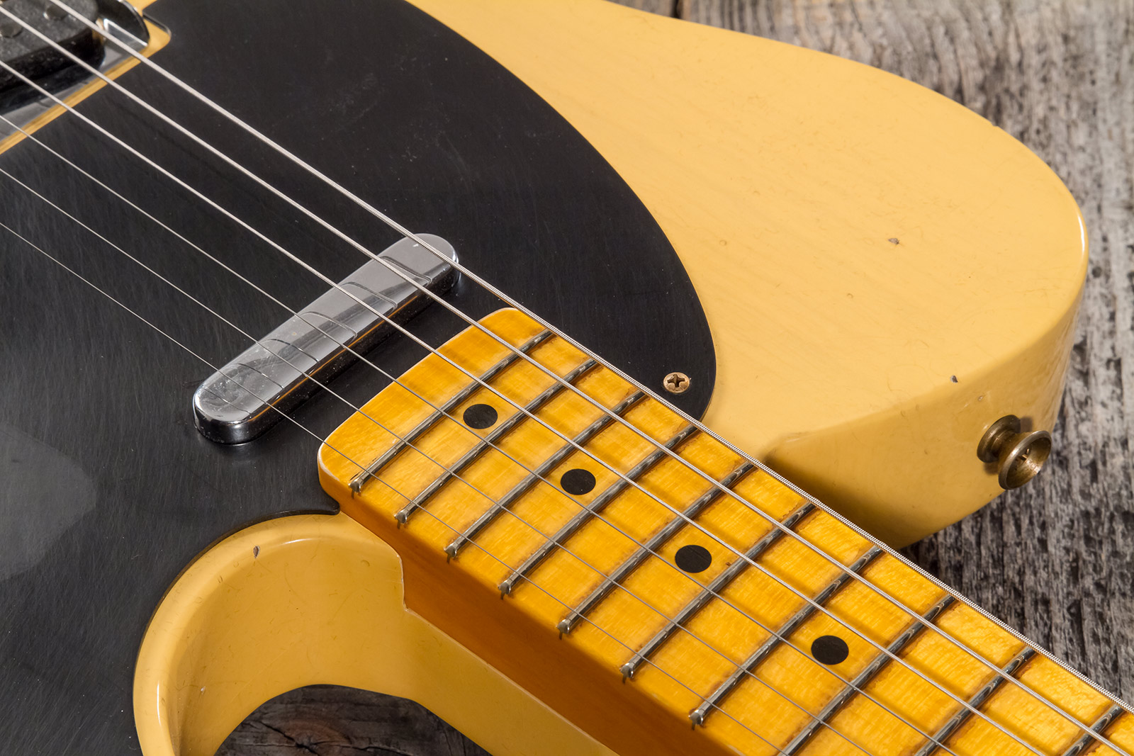 Fender Custom Shop Tele 1953 2s Ht Mn #r128606 - Journeyman Relic Aged Nocaster Blonde - Televorm elektrische gitaar - Variation 3