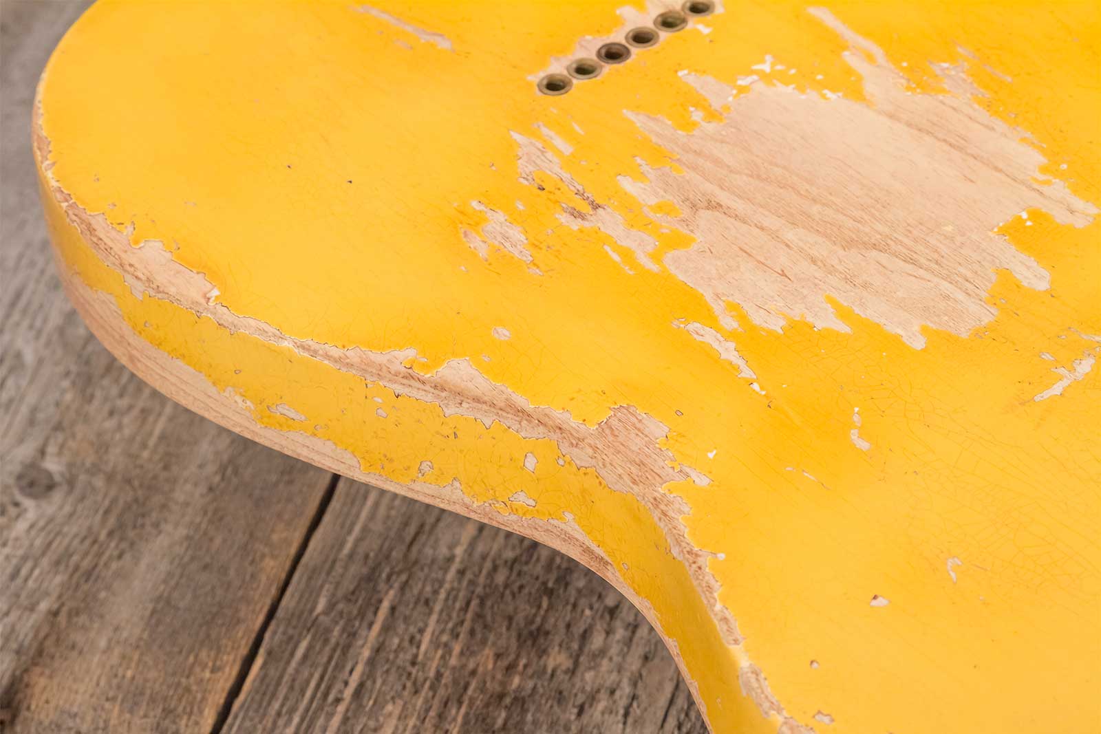 Fender Custom Shop Tele 1953 2s Ht Mn #r128654 - Super Heavy Relic Natural Blonde - Elektrische gitaar in Strat vorm - Variation 9
