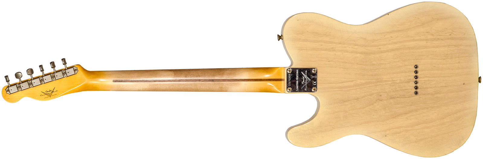 Fender Custom Shop Tele 1955 2s Ht Mn #cz570232 - Journeyman Relic Natural Blonde - Televorm elektrische gitaar - Variation 1