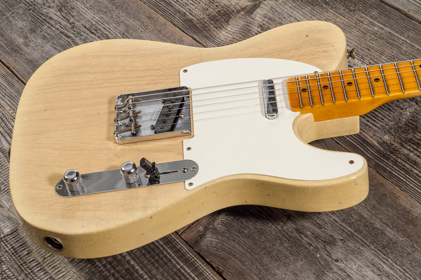 Fender Custom Shop Tele 1955 2s Ht Mn #cz570232 - Journeyman Relic Natural Blonde - Televorm elektrische gitaar - Variation 2