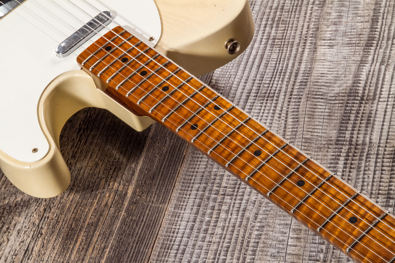 Fender Custom Shop Tele 1955 2s Ht Mn #cz573416 - Journeyman Relic Nocaster Blonde - Televorm elektrische gitaar - Variation 4