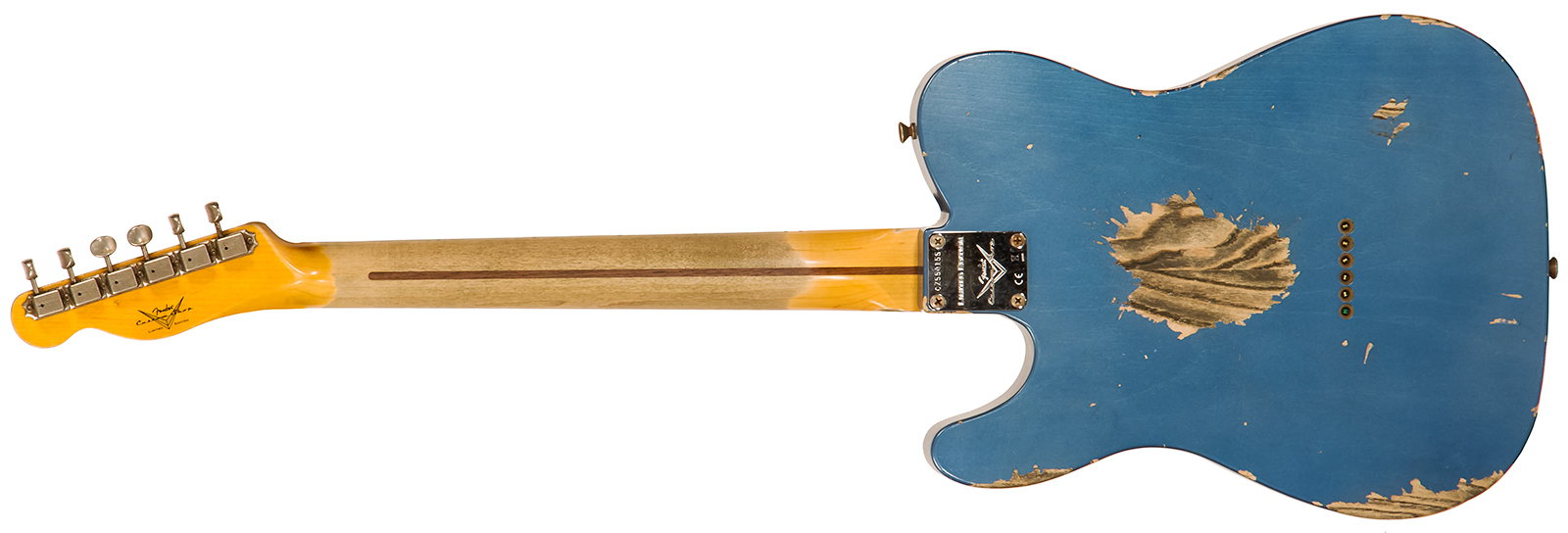 Fender Custom Shop Tele 1958 2s Ht Mn #cz550155 - Heavy Relic Lake Placid Blue - Televorm elektrische gitaar - Variation 1