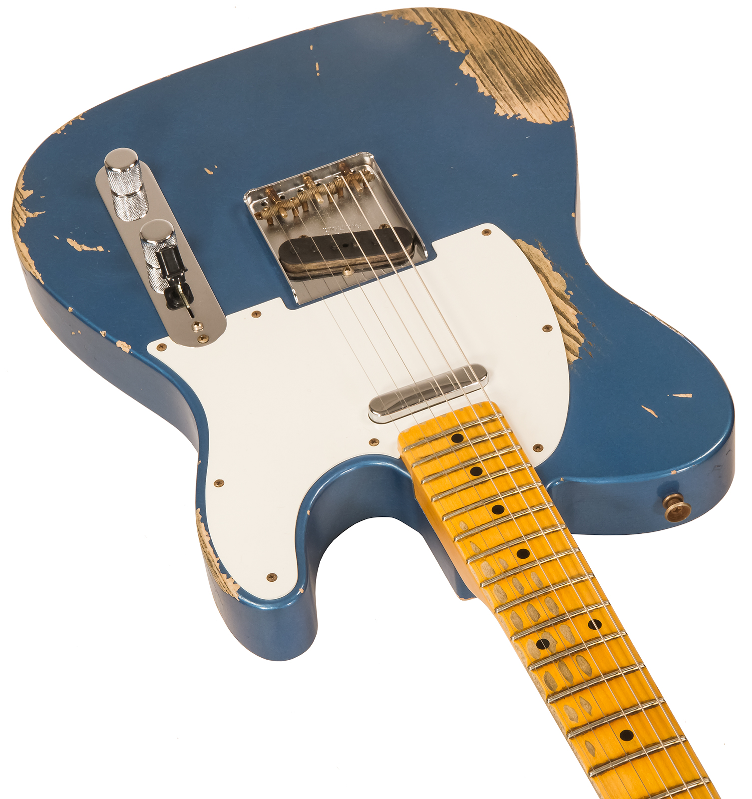 Fender Custom Shop Tele 1958 2s Ht Mn #cz550155 - Heavy Relic Lake Placid Blue - Televorm elektrische gitaar - Variation 2
