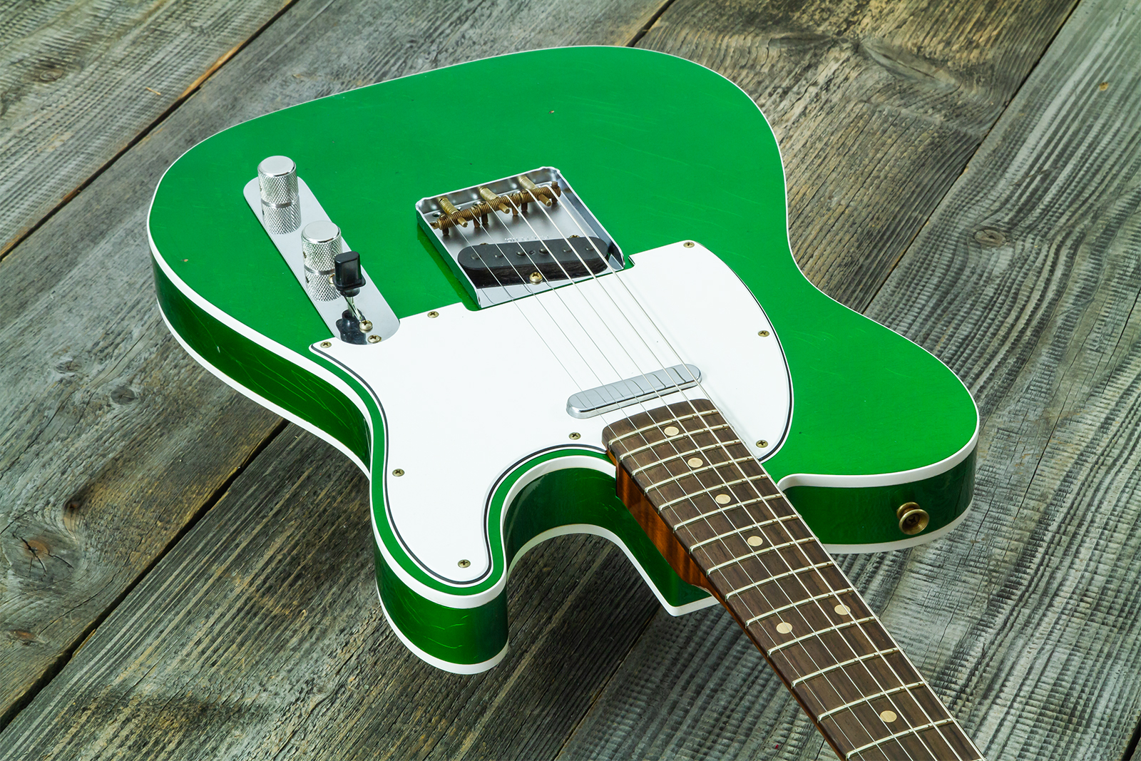 Fender Custom Shop Tele 1959 Vintage Custom 2s Ht Rw #r147917 - Journeyman Relic Candy Green - Televorm elektrische gitaar - Variation 2