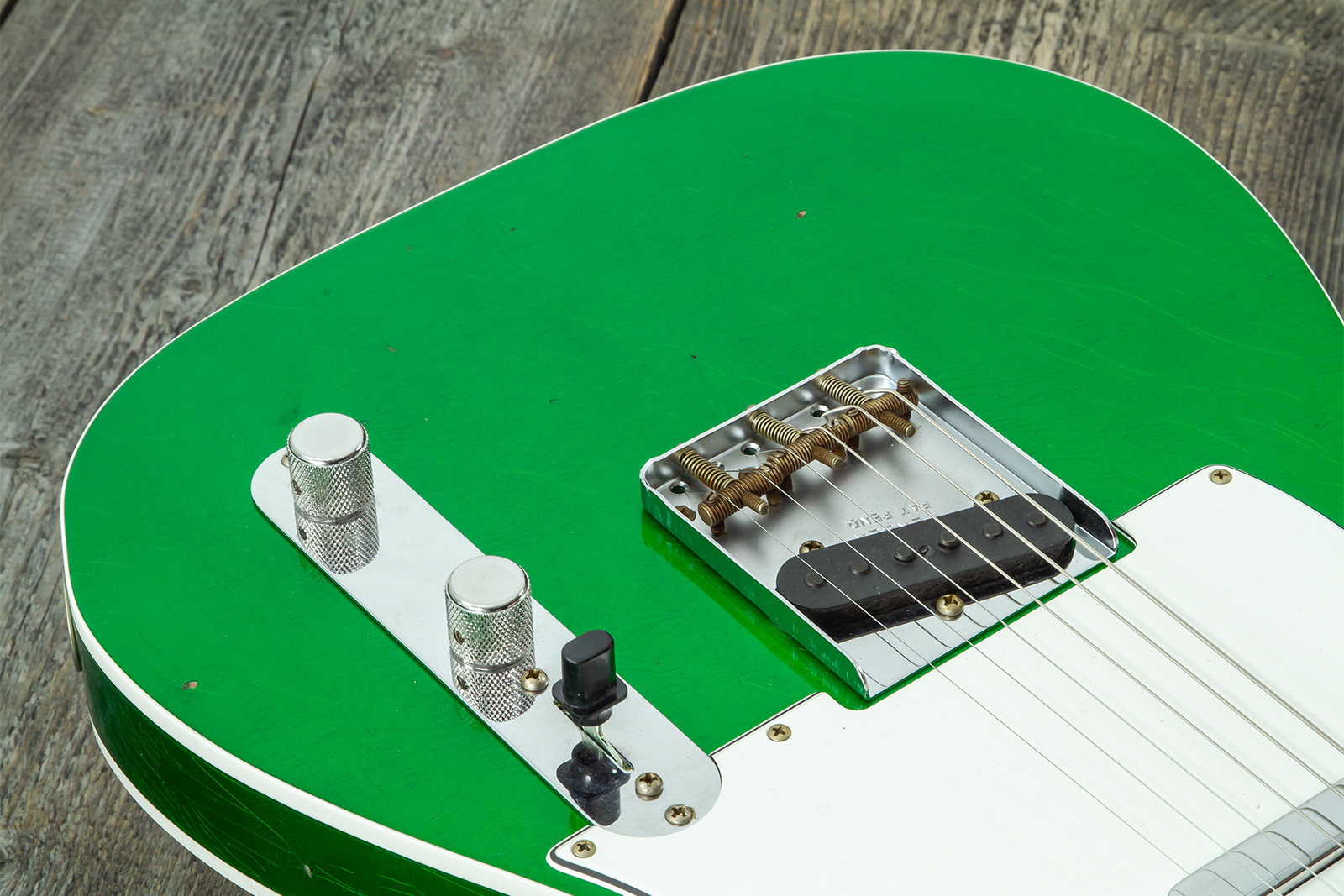 Fender Custom Shop Tele 1959 Vintage Custom 2s Ht Rw #r147917 - Journeyman Relic Candy Green - Televorm elektrische gitaar - Variation 3