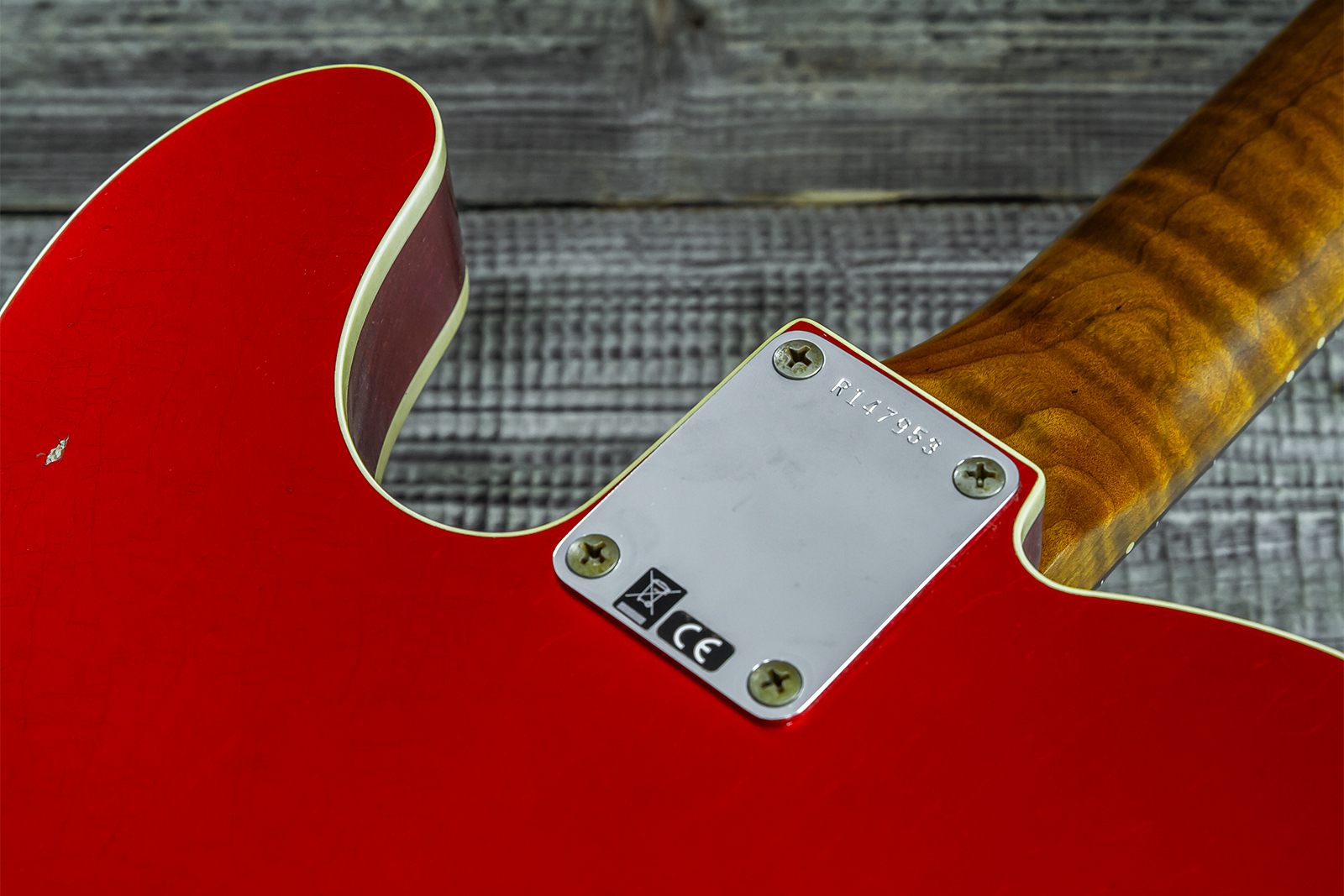 Fender Custom Shop Tele 1959 Vintage Custom 2s Ht Rw #r147953 - Journeyman Relic Candy Apple Red - Televorm elektrische gitaar - Variation 11