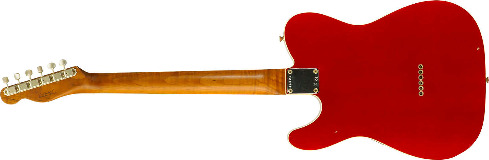Fender Custom Shop Tele 1959 Vintage Custom 2s Ht Rw #r147953 - Journeyman Relic Candy Apple Red - Televorm elektrische gitaar - Variation 1