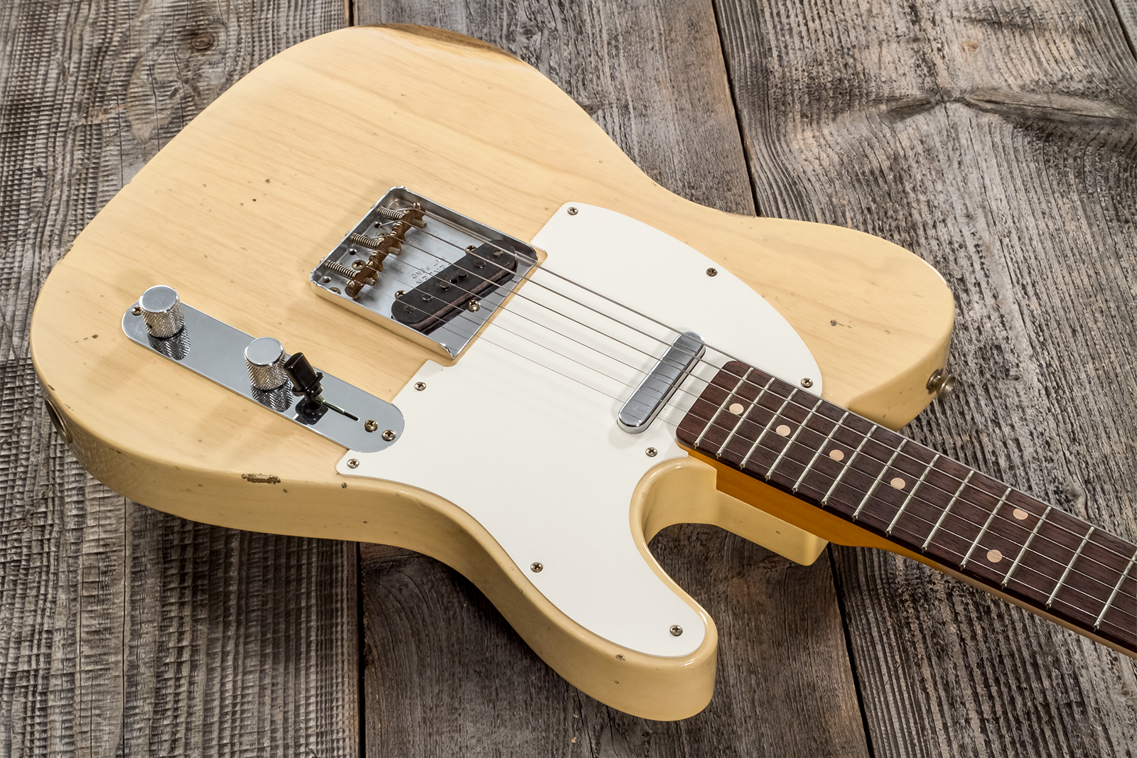 Fender Custom Shop Tele 1960 2s Ht Rw #cz569492 - Relic Natural Blonde - Televorm elektrische gitaar - Variation 2