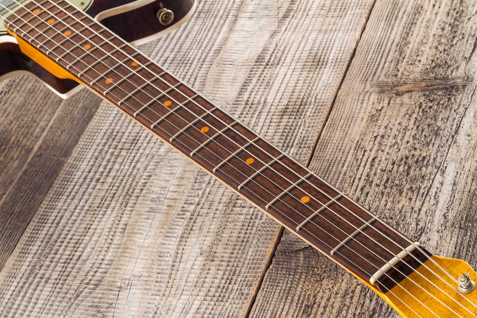 Fender Custom Shop Tele 1960 2s Ht Rw - Heavy Relic Chocolate 3-color Sunburst - Televorm elektrische gitaar - Variation 11
