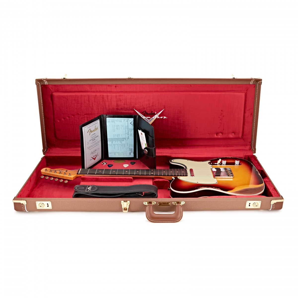 Fender Custom Shop Tele 1960 2s Ht Rw - Heavy Relic Chocolate 3-color Sunburst - Televorm elektrische gitaar - Variation 4
