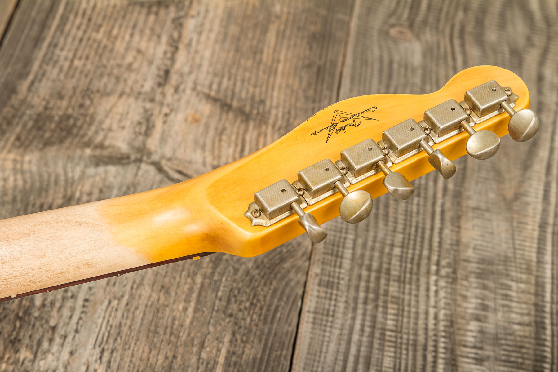 Fender Custom Shop Tele 1960 2s Ht Rw #r133843 - Relic Natural Blonde - Televorm elektrische gitaar - Variation 8