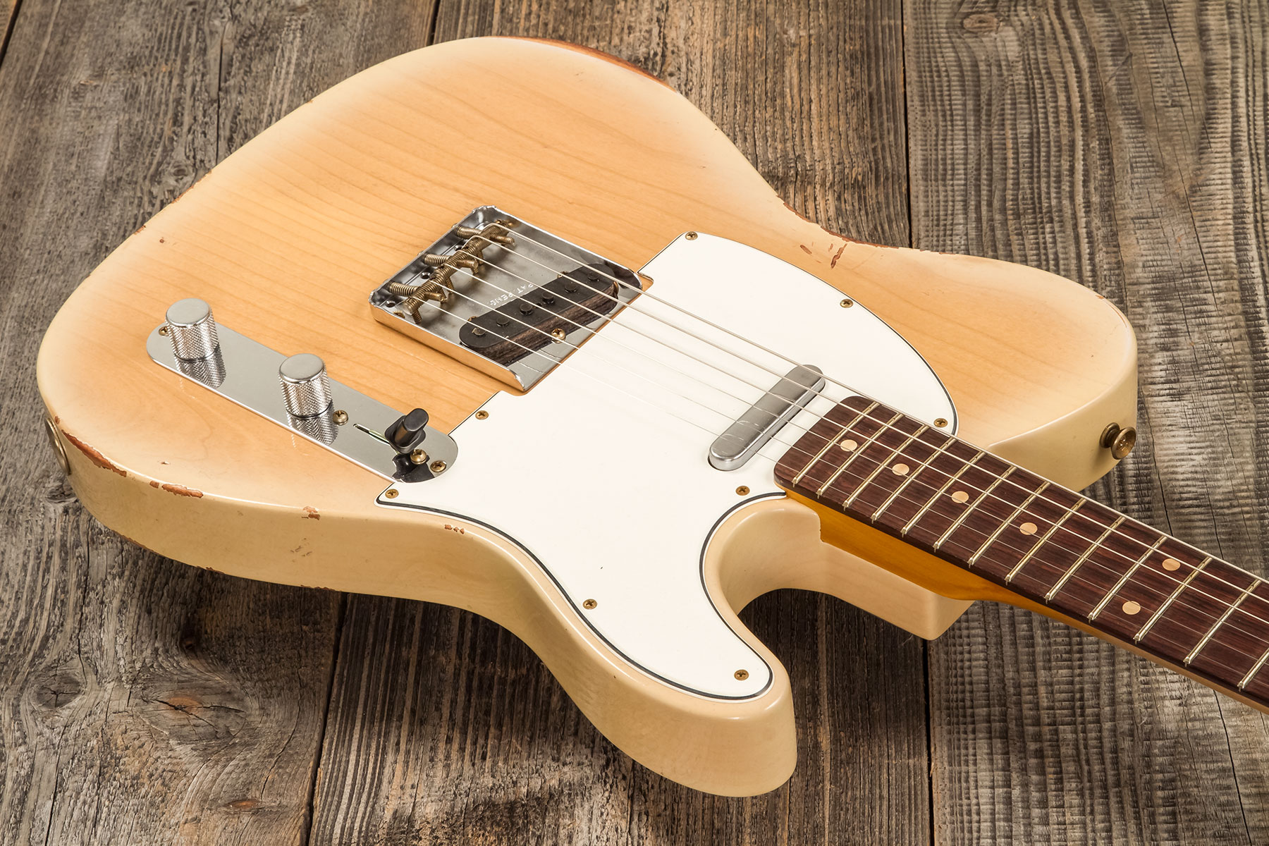 Fender Custom Shop Tele 1960 2s Ht Rw #r135928 - Relic Natural Blonde - Televorm elektrische gitaar - Variation 2