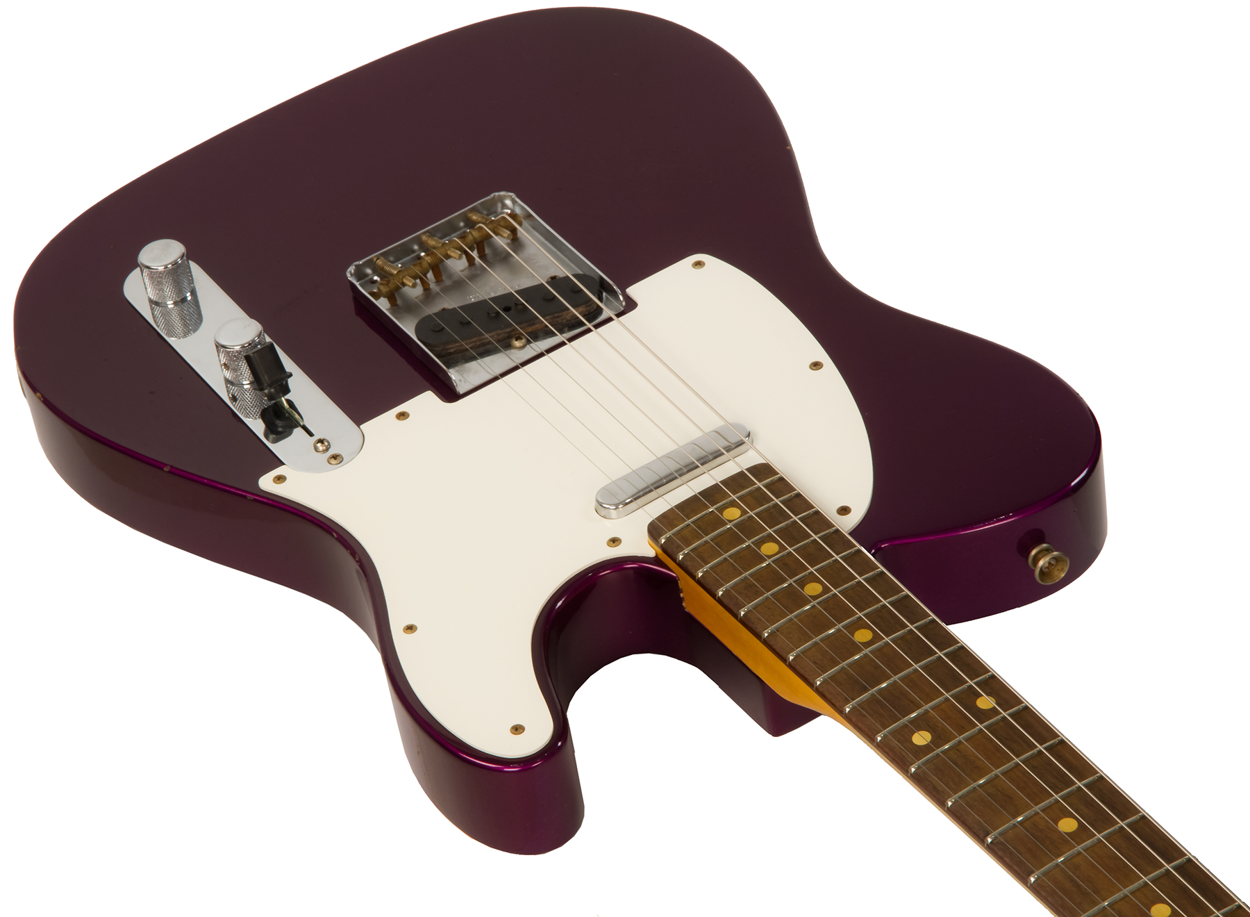 Fender Custom Shop Tele 1960 Rw #cz549121 - Journeyman Relic Purple Metallic - Televorm elektrische gitaar - Variation 2