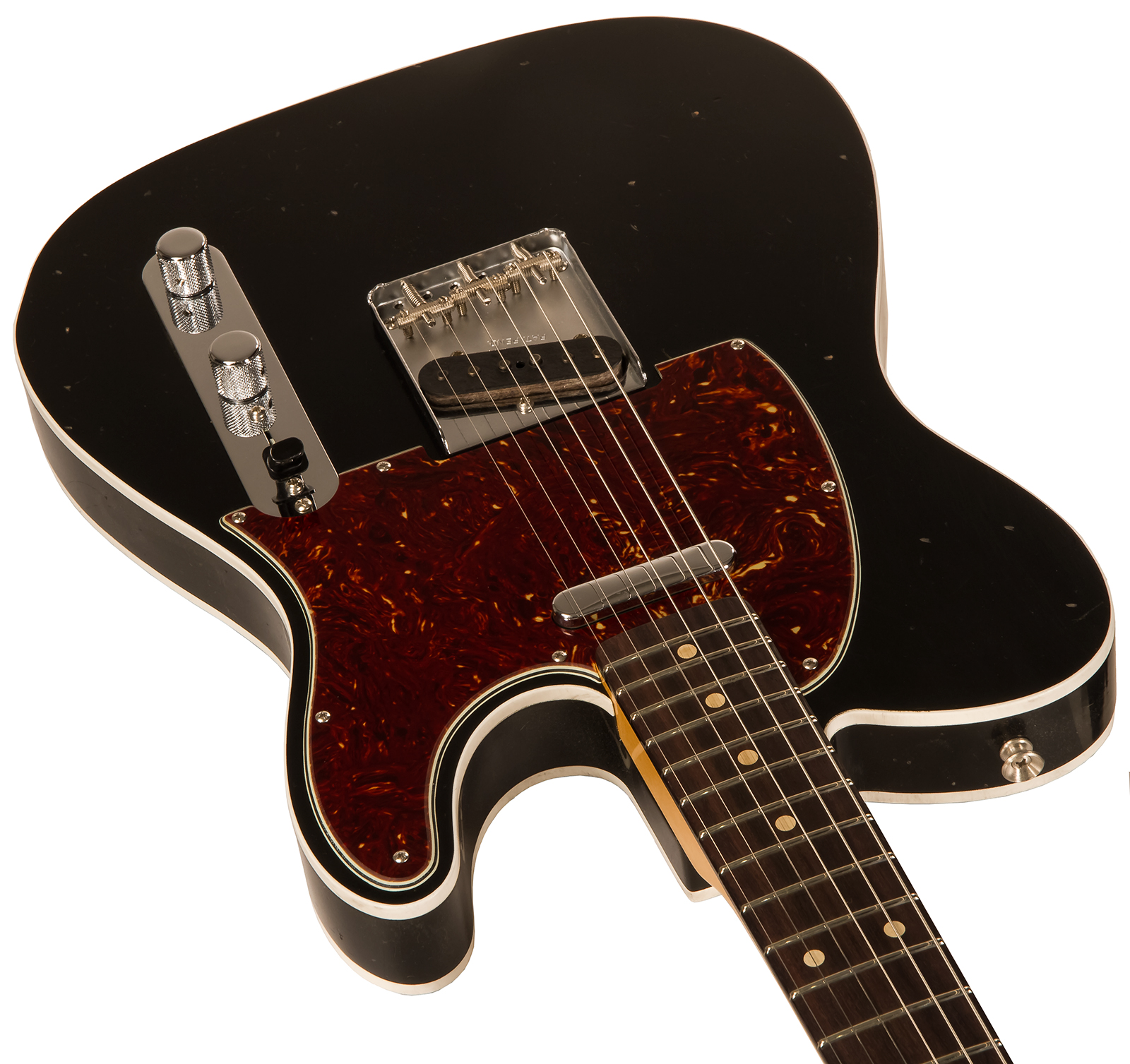 Fender Custom Shop Tele 1960 2s Ht Rw #r114759 - Journeyman Relic Black - Televorm elektrische gitaar - Variation 2